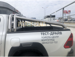Защитная дуга двойная d76/76 для Hilux Black Onyx (2020-...)
