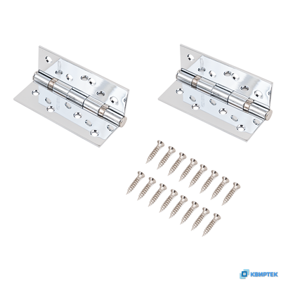 Петля универсальная накладная с врезкой хром купить в Челябинске | КВИРТЕК