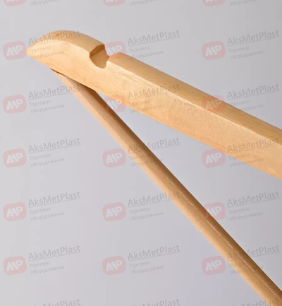 C33X Вешалка-плечики для одежды деревянная узкая с перекладиной