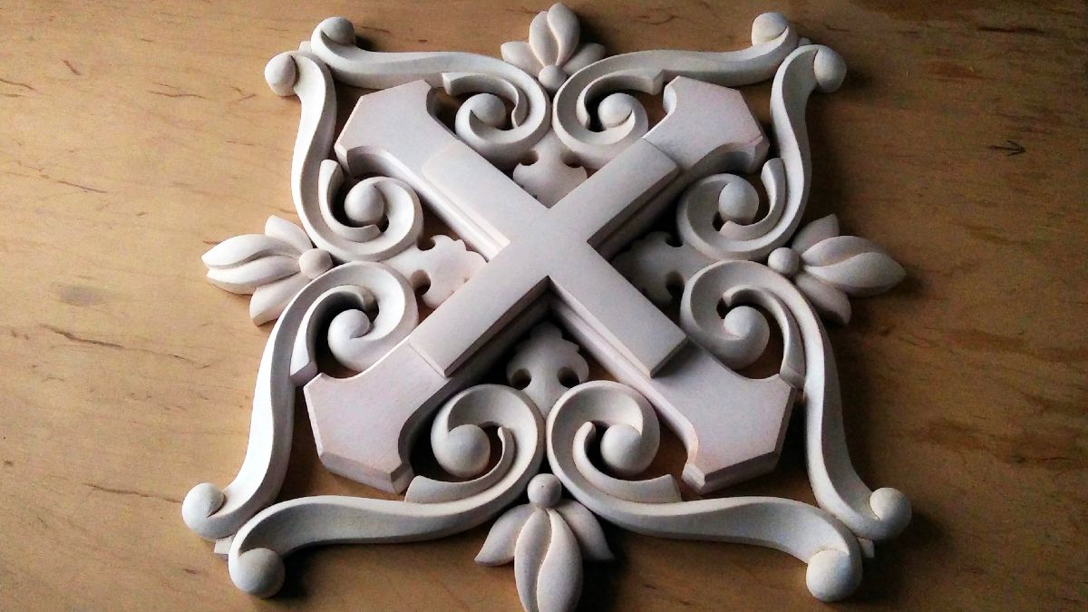 Wood carving, model for CNC