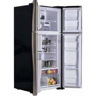 Холодильник Hitachi R-W 662 PU7 GBK, черное стекло