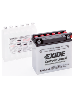 АККУМУЛЯТОР EXIDE Conventional 12N5.5-3B R+ 5.5AH 45А (EN)
