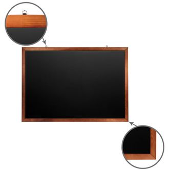Доска для мела магнитная BRAUBERG, 100х150 см, черная, деревянная окрашенная рамка, , 236895