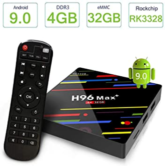Смарт ТВ приставка H96 MAX PLUS 4/32 Gb+подарок: пульт G10S с гироскопной мышью и голосовым поиском