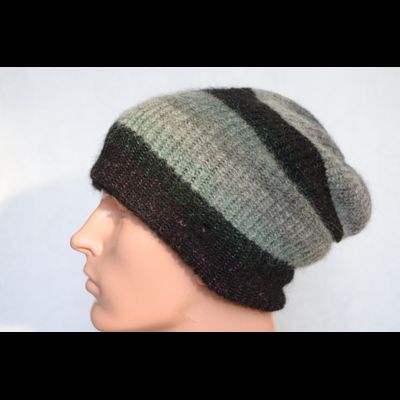 Вязаная мужская итальянская шапка Vizio 6521 полосатая