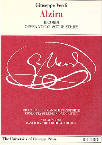 Verdi, Giuseppe Alzira Klavierauszug (it)