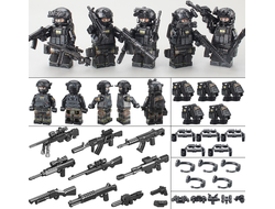 Фигурки спецназа ФСБ с оружием и аксессуарами (Лего совместимые фигурки)