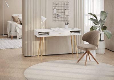 Стол письменный с ящиком и открытыми нишами 6-01102