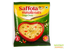 Саффола Масала Оутс Вегги Твист, хлопья из 100% цельного овса, 39 г / Saffola Oats Veg Twist