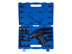 Гайковерт пневматический ударный 1/2", 881 Нм, с комплектом головок, 17 предметов KING TONY 44106AMP01