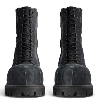 Balenciaga Stomper Boot Cotton Canvas Black