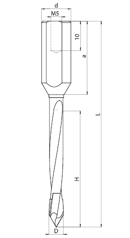 Сверло сквозное монолитное FABA WP-35