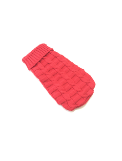 Свитер для собаки косичка красный1