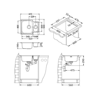Мойка Alveus Line maxim 50
