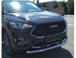 Защита переднего бампера d60 для Haval F7 (2019-2022)