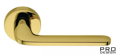 Дверная ручка на круглом основании COLOMBO Roboquattro ID41RSB-OL полированная латунь