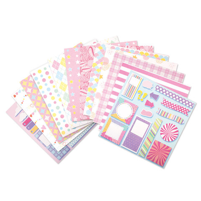 Бумага для скрапбукинга 30*30см "Пастельные тона", двустор., 12л, 180 г/м2, ОСТРОВ СОКРОВИЩ, 662763