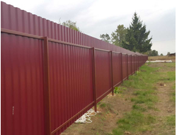 Забор из профлиста 0,45 мм Высота 1,5 м