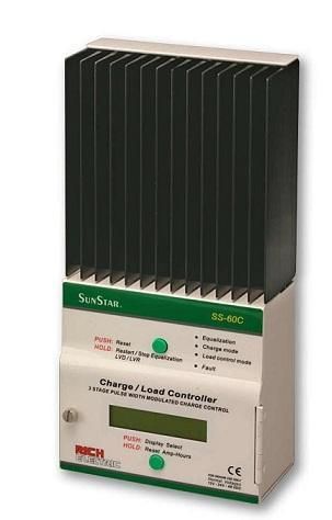 Контроллер заряда/балластной нагрузки RE SunStar 60А (60 А, 12/24/48 В)