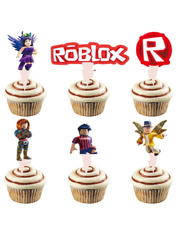 Роблокс топпер для кексов,24 шт