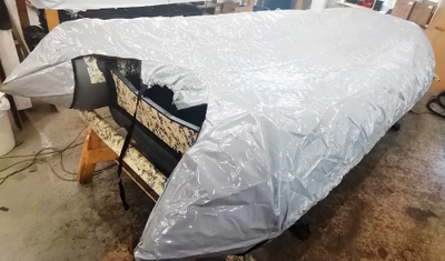 Транспортировочный тент большой с фальшбортом 390-420