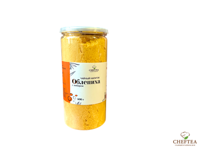 Растворимый чай Облепиха с имбирем 400г в пластиковой банке