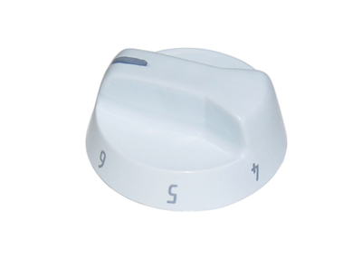 Ручка переключателя мощности электроконфорок "Лысьва" мод. ЭП, белая (срез штока сверху)