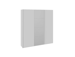 Шкаф-купе 3-х дверный «Траст» 2100 Белый снег,Белый снег/Зеркало/Белый снег
