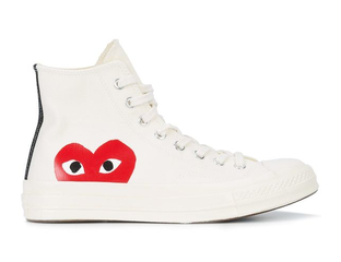 Converse blanche haute comme des garcons outlet