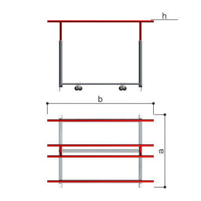 Брусья двойные мобильные Romana 210.05.00