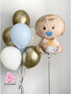 set-1-vypiska-iz-roddoma-malchik+доставка Краснодар, шарики с гелием недорого, спасибо за внука