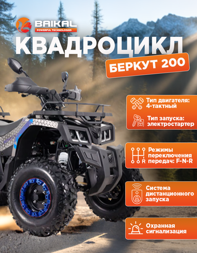Квадроцикл BAIKAL БЕРКУТ 200 синий