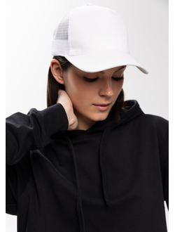 Бейсболка с сеткой STAN 5 клиньев хлопок 280,05, Белый