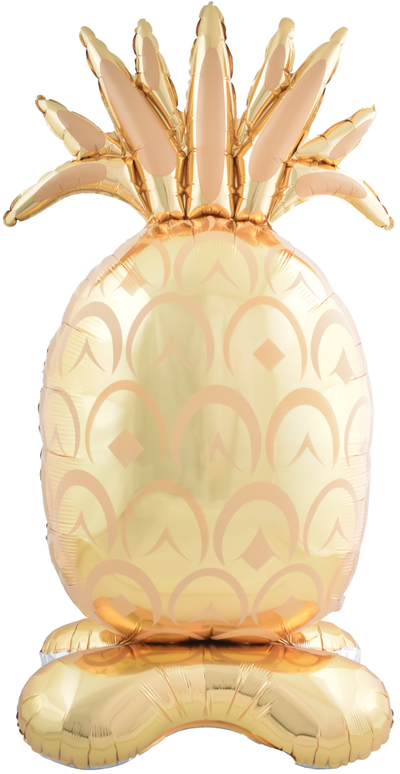 Шар 3D (59''/150 см) Фигура на подставке, Ананас, Золото