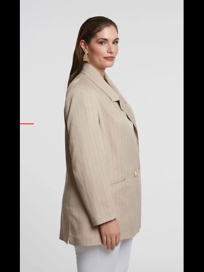 Жакет бежевый в полоску