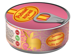 РОДНЫЕ КОРМА ЗНАТНЫЕ КОНСЕРВЫ 100 % КРОЛИК ДЛЯ СОБАК 100 Г
