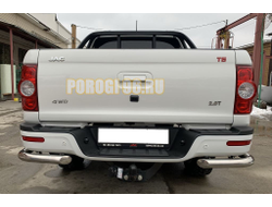 Защита заднего бампера уголки d60 для JAC T6