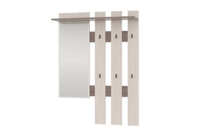 Вешалка с зеркалом ЛИРА Бодега темный/светлый