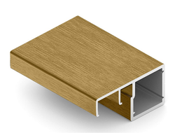 Профиль рамочный узкий 709 с ручкой, Золото Крацованное L=...м  DE0709.VP540.GLBAN.CJ  ARISTO *