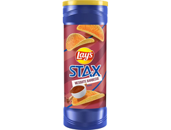 Чипсы Lays Stax Барбекю  в тубе 155,9гр (11 шт)