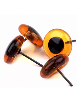 Стеклянный глаз для игрушек, 8 мм, коричневый цвет