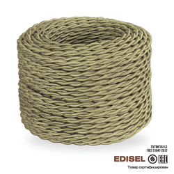 ретро провод 2х2.5 бронзовый бухта 50м