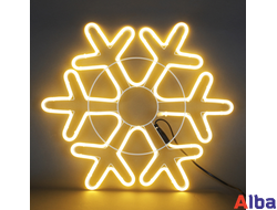 Снежинка D60, цвет свечения белый теплый