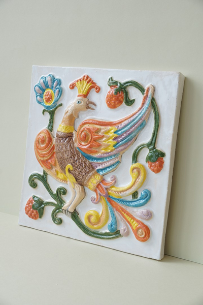 Дивная птица (фасадный изразец)