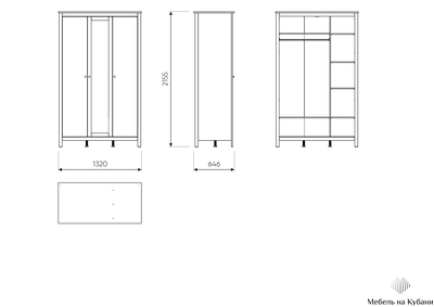 2.08.01.040.14 САГА шкаф 3 двери с зеркалом белый/ясень