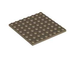 Plate 8 x 8, Dark Tan (41539 / 4570111)