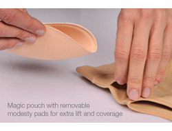 Корректирующая футболка с вшитым бюстгальтером. Так же добавлены вкладыши для коррекции груди.