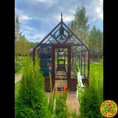 Базовая комплектация теплица из стекла и алюминия ТИТАН размером 6000 х 2500 мм