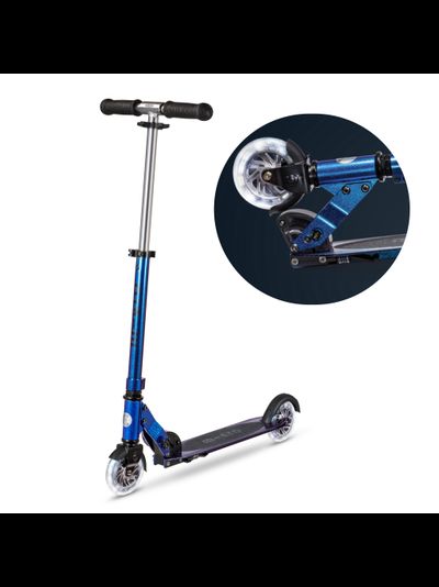 Самокат Micro Sprite жемчужно-синий LED