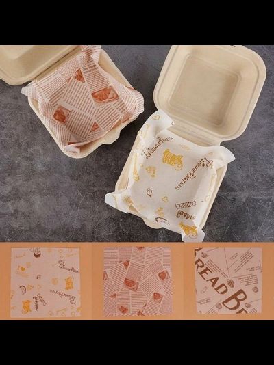 Бумага для бенто-торта ("Париж", 100 шт.), 18*18см